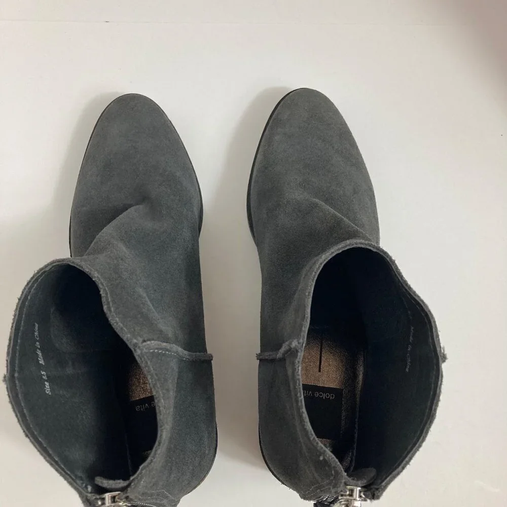 Womens Dolce Vita Suede‎ Tucker Bootie Charcoal 8.5